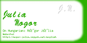 julia mogor business card